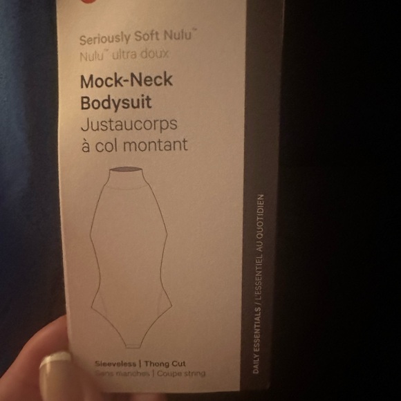 Lululemon Seriously Soft Nulu Mock Neck Bodysuit Blue S ✨BRAND NEW WITH TAGS✨ - Picture 5 of 6